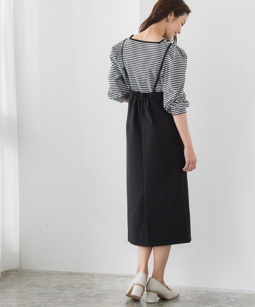 セール】ショルダーストラップサロペットスカート（ジャンパースカート