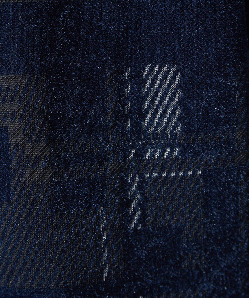 5351 POUR LES HOMMES（ゴーサンゴーイチプールオム）の「【20AW】ブロークンチェックVネックニット（ニット/セーター・メンズ・ブラック/その他/ネイビー・44/46/48/50）」の13枚目の写真