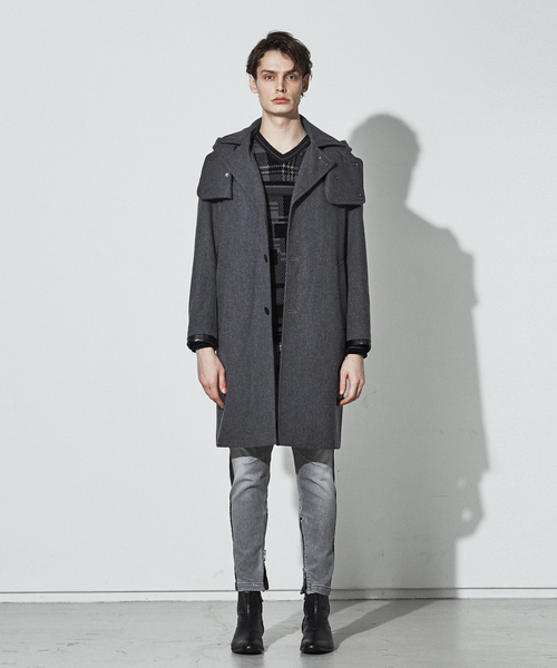 5351 POUR LES HOMMES（ゴーサンゴーイチプールオム）の「【20AW】ブロークンチェックVネックニット（ニット/セーター・メンズ・ブラック/その他/ネイビー・44/46/48/50）」の21枚目の写真