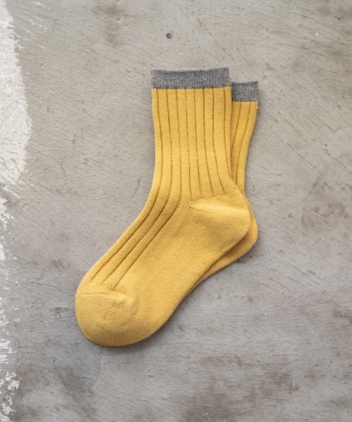 LOWRYS FARM（ローリーズファーム）の「ハイショクリブソックス　921121（ソックス/靴下・キッズ・ホワイト/チャコールグレー/ベージュ/イエロー/オレンジ/ブルー・MEDIUM/LARGE）」の5枚目の写真