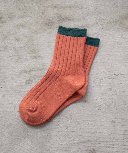 LOWRYS FARM（ローリーズファーム）の「ハイショクリブソックス　921121（ソックス/靴下・キッズ・ホワイト/チャコールグレー/ベージュ/イエロー/オレンジ/ブルー・MEDIUM/LARGE）」の6枚目の写真