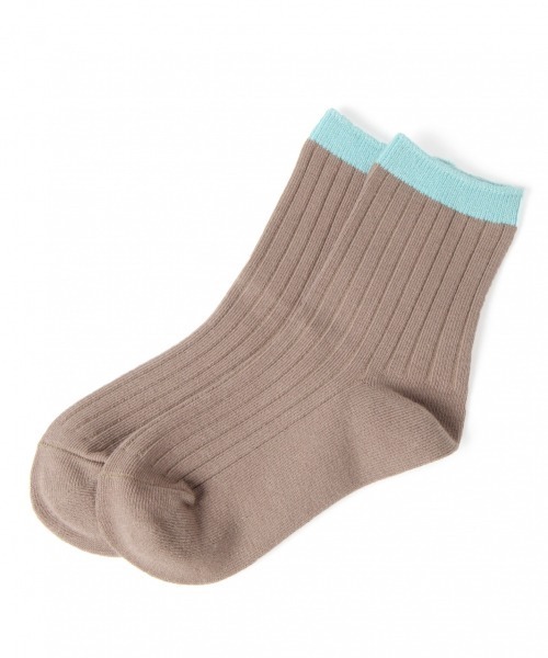 LOWRYS FARM（ローリーズファーム）の「ハイショクリブソックス　921121（ソックス/靴下・キッズ・ホワイト/チャコールグレー/ベージュ/イエロー/オレンジ/ブルー・MEDIUM/LARGE）」の12枚目の写真