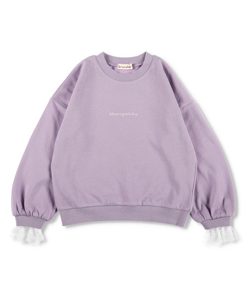 BRANSHES(ブランシェス)の「袖口レーストレーナー(スウェット・キッズ・ライトベージュ/オレンジ/エンジ/パープル・90cm/100cm/110cm/120cm/130cm)」の3枚目の写真