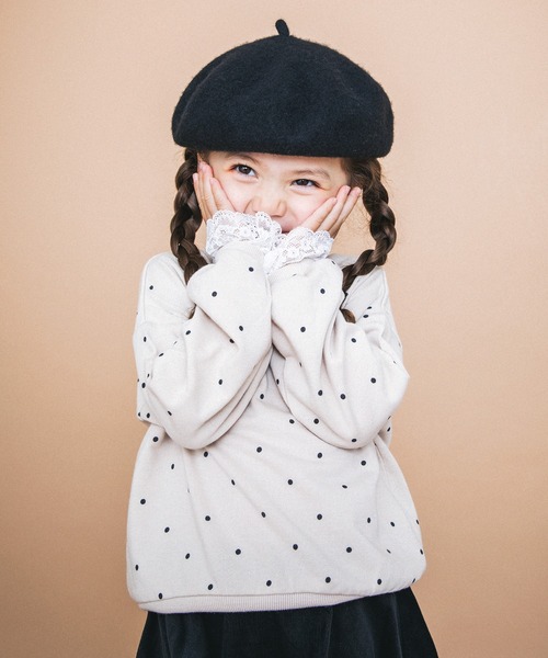 BRANSHES(ブランシェス)の「袖口レーストレーナー(スウェット・キッズ・ライトベージュ/オレンジ/エンジ/パープル・90cm/100cm/110cm/120cm/130cm)」の5枚目の写真