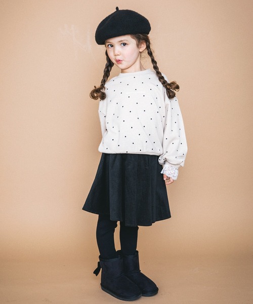 BRANSHES(ブランシェス)の「袖口レーストレーナー(スウェット・キッズ・ライトベージュ/オレンジ/エンジ/パープル・90cm/100cm/110cm/120cm/130cm)」の9枚目の写真