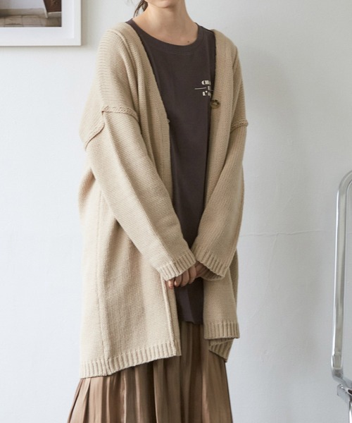 セール Web限定 アウトシームロングカーディガン カーディガン ボレロ Vis ビス のファッション通販 Zozotown