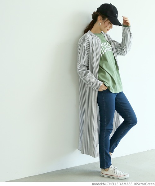 coca(coca)(コカ)の「ピグメントプリントロンT(Tシャツ/カットソー・レディース・チャコールグレー/ベージュ/グリーン・ONE SIZE)」の20枚目の写真