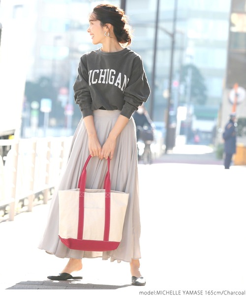 coca(coca)(コカ)の「ピグメントプリントロンT(Tシャツ/カットソー・レディース・チャコールグレー/ベージュ/グリーン・ONE SIZE)」の9枚目の写真