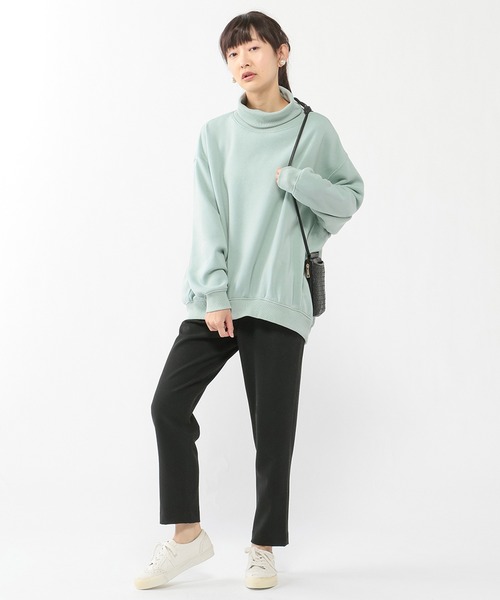 Petit Honfleur(プチオンフルール)の「裏起毛ハイネックプルオーバー(Tシャツ/カットソー・レディース・グリーン/モカ/ベージュ/ピンク・M/L)」の12枚目の写真