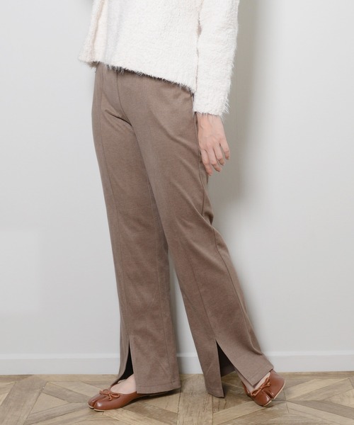 shopnikoniko(ショップニコニコ)の「センプレフレアパンツ(その他パンツ・レディース・ブラック/ブラウン/チャコール/キナリ・フリー)」の1枚目の写真