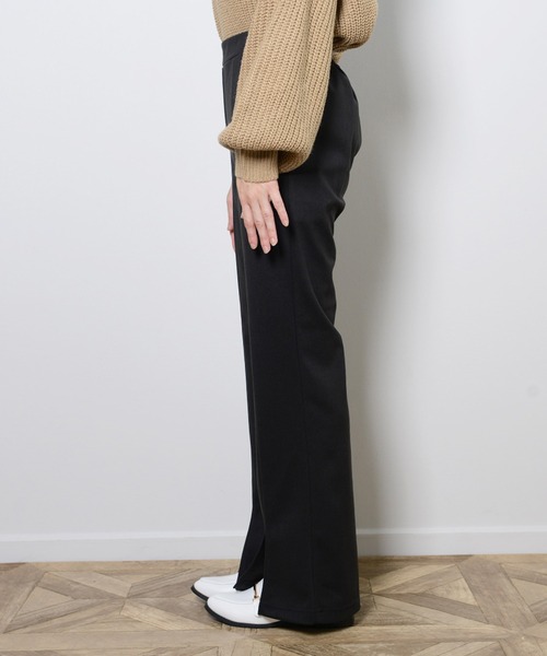 shopnikoniko(ショップニコニコ)の「センプレフレアパンツ(その他パンツ・レディース・ブラック/ブラウン/チャコール/キナリ・フリー)」の6枚目の写真