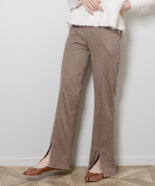 shopnikoniko(ショップニコニコ)の「センプレフレアパンツ(その他パンツ・レディース・ブラック/ブラウン/チャコール/キナリ・フリー)」の18枚目の写真