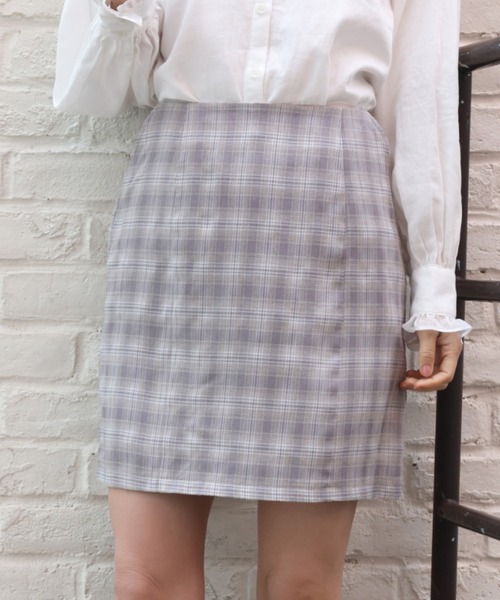 one after another NICE CLAUP（ワンアフターアナザーナイスクラップ）の「シンプルミニスカート（スカート・レディース・アイボリー/グレー系その他/ベージュ系その他/ミント・FREE）」の3枚目の写真