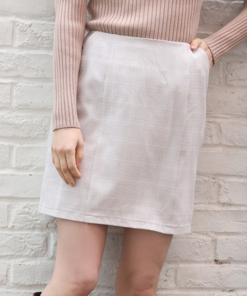 one after another NICE CLAUP（ワンアフターアナザーナイスクラップ）の「シンプルミニスカート（スカート・レディース・アイボリー/グレー系その他/ベージュ系その他/ミント・FREE）」の4枚目の写真
