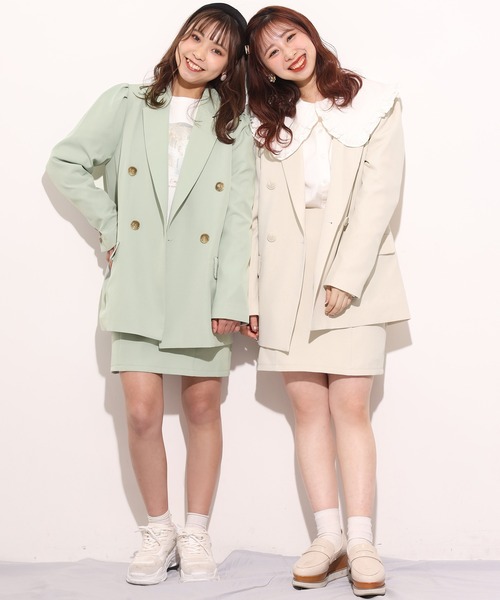 one after another NICE CLAUP（ワンアフターアナザーナイスクラップ）の「シンプルミニスカート（スカート・レディース・アイボリー/グレー系その他/ベージュ系その他/ミント・FREE）」の12枚目の写真