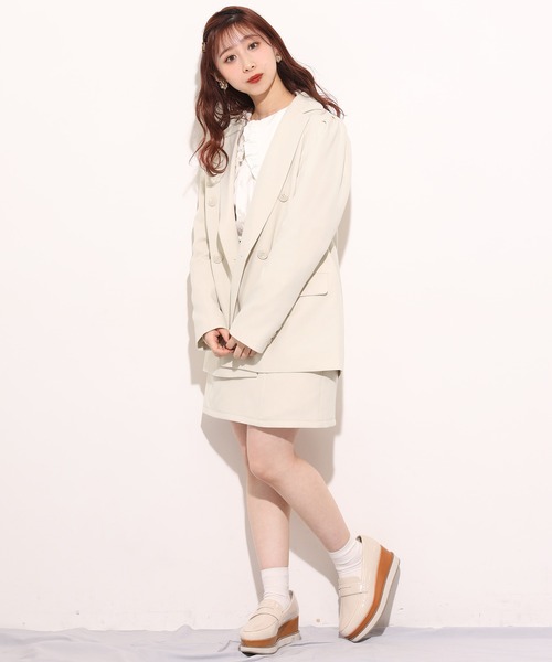 one after another NICE CLAUP（ワンアフターアナザーナイスクラップ）の「シンプルミニスカート（スカート・レディース・アイボリー/グレー系その他/ベージュ系その他/ミント・FREE）」の14枚目の写真