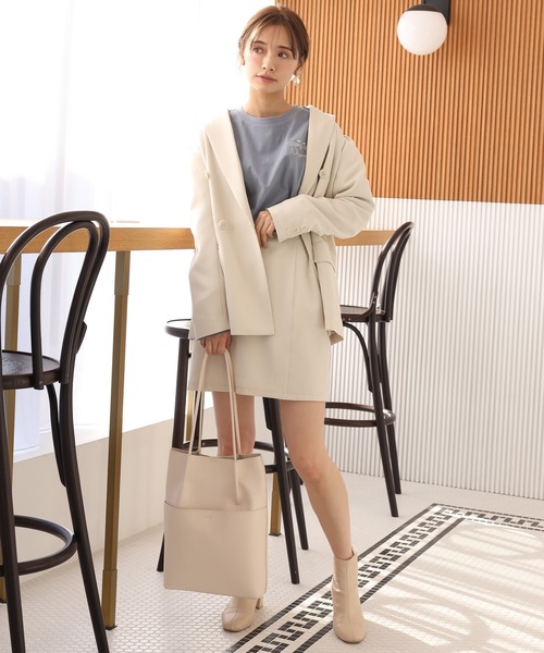 one after another NICE CLAUP（ワンアフターアナザーナイスクラップ）の「シンプルミニスカート（スカート・レディース・アイボリー/グレー系その他/ベージュ系その他/ミント・FREE）」の16枚目の写真