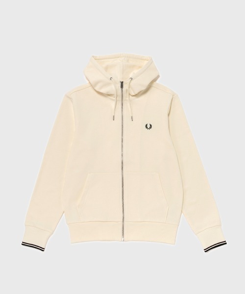FRED PERRY（フレッドペリー）の「Hooded Zip Through Sweatshirt／フードジップアップパーカー（パーカー・メンズ・ブラック/ネイビー/カーキ/オフホワイト/グリーン/グレー/ブラック系その他/グレー系その他/ネイビー系/ホワイト系その他/ダークグリーン/ベージュ/マルーン・S/M/L/XL）」の7枚目の写真