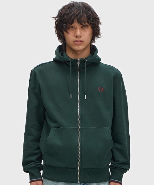 Hooded Zip Through Sweatshirt／フードジップアップパーカー