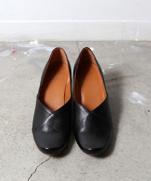 BUTTERO〈PERSIA〉インヒールウェッジソールパンプス35 ネイビー