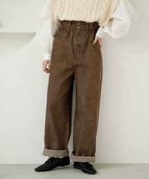 SLURR | ギャザーウエストストレートパンツ(その他パンツ)