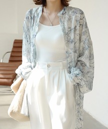 Mayree | 【Mayree】タイダイ染 バンドカラーシースルーブラウス 2021SS(シャツ/ブラウス)