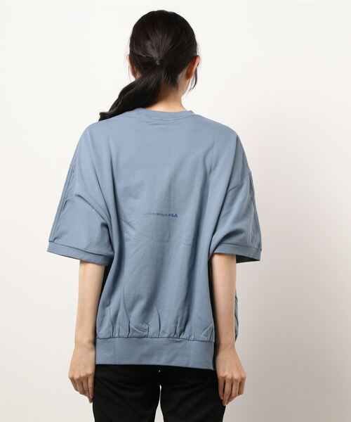 FILA（フィラ）の「【FILA】裾ロゴTシャツ（Tシャツ/カットソー・レディース・ブラック/オフホワイト/サックスブルー・L/M）」の5枚目の写真