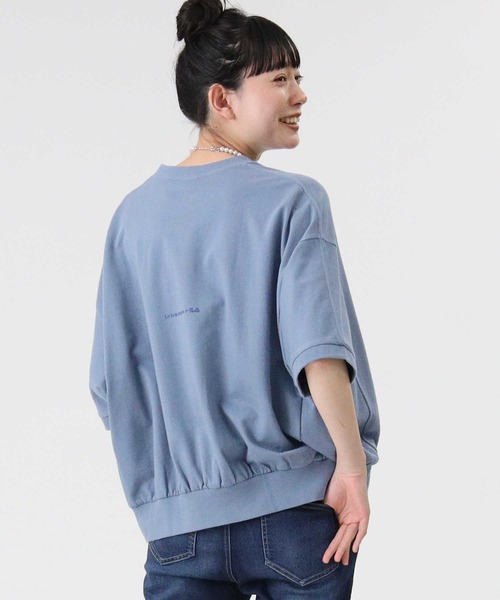 FILA（フィラ）の「【FILA】裾ロゴTシャツ（Tシャツ/カットソー・レディース・ブラック/オフホワイト/サックスブルー・L/M）」の9枚目の写真