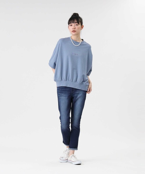 FILA（フィラ）の「【FILA】裾ロゴTシャツ（Tシャツ/カットソー・レディース・ブラック/オフホワイト/サックスブルー・L/M）」の11枚目の写真