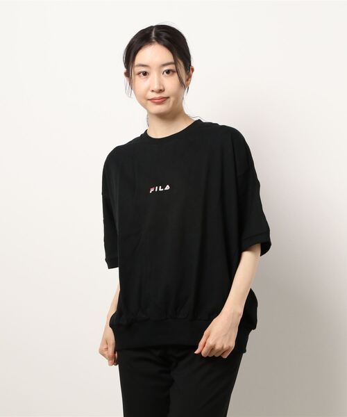 FILA（フィラ）の「【FILA】裾ロゴTシャツ（Tシャツ/カットソー・レディース・ブラック/オフホワイト/サックスブルー・L/M）」の8枚目の写真