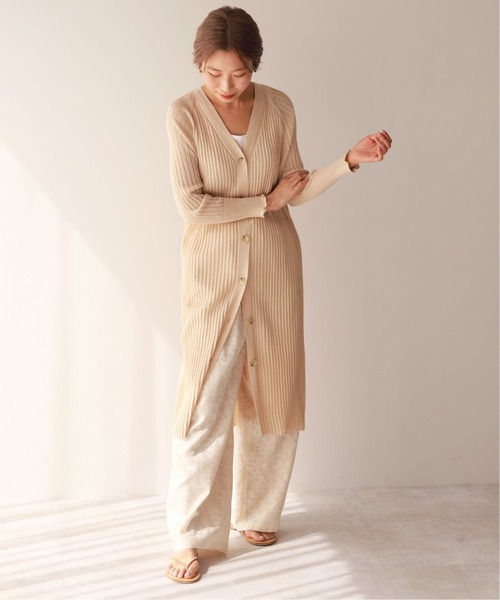 SLOBE IENA(スローブイエナ)の「ジャガードパンツ【ウエストゴム】◆(その他パンツ・レディース・ブラック/アイボリー・FREE)」の8枚目の写真