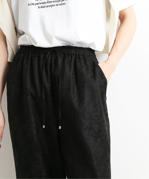SLOBE IENA(スローブイエナ)の「ジャガードパンツ【ウエストゴム】◆(その他パンツ・レディース・ブラック/アイボリー・FREE)」の6枚目の写真