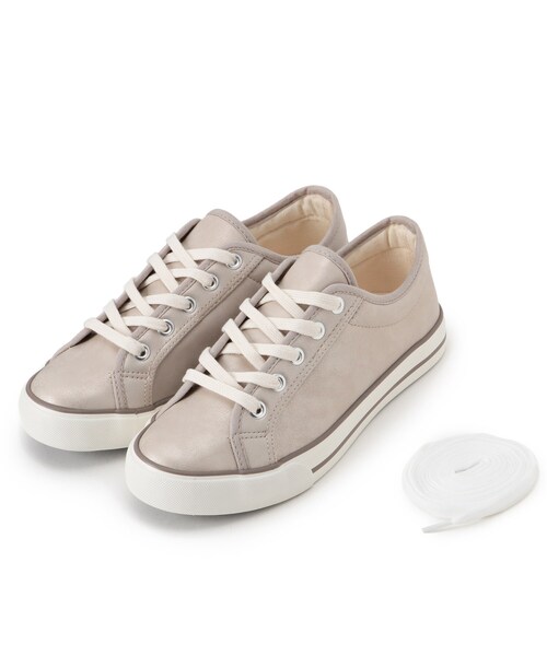 SHOO・LA・RUE（シューラルー）の「◆【人間工学】シューらくフェイクレザースニーカー（スニーカー・レディース・シルバー/ゴールド・35/25/45）」の6枚目の写真