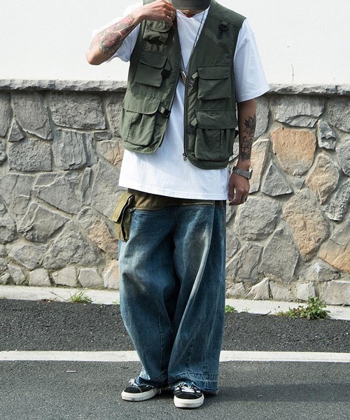 Mimma/Mimaa(ミマ)の「【Mimma/Mimaa】ミリタリーツールベスト(ベスト・メンズ・ブラック/カーキ・FREE)」の7枚目の写真