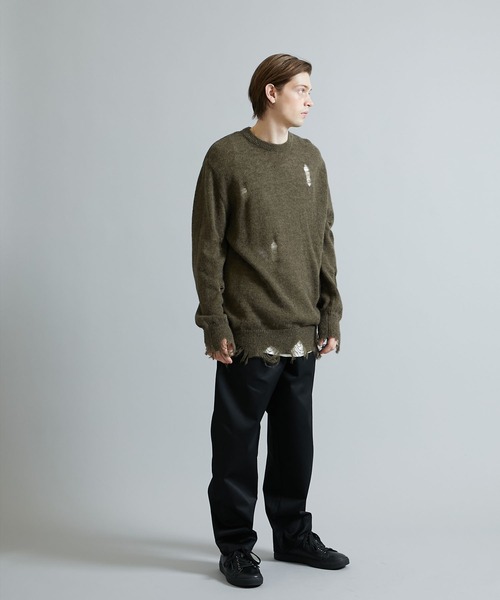 STUDIOUS SELECT(ステュディオスセレクト)の「【NUMBER(N)INE】EX.Damage mohair knit(ニット/セーター・メンズ・グレー/ブラック/バーガンディー/カーキ・1/2/3)」の18枚目の写真