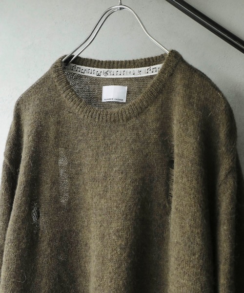 STUDIOUS SELECT(ステュディオスセレクト)の「【NUMBER(N)INE】EX.Damage mohair knit(ニット/セーター・メンズ・グレー/ブラック/バーガンディー/カーキ・1/2/3)」の7枚目の写真