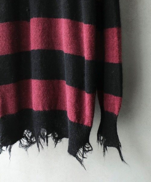 STUDIOUS SELECT(ステュディオスセレクト)の「【NUMBER(N)INE】EX.Damage mohair knit(ニット/セーター・メンズ・グレー/ブラック/バーガンディー/カーキ・1/2/3)」の12枚目の写真