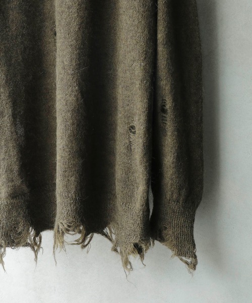 STUDIOUS SELECT(ステュディオスセレクト)の「【NUMBER(N)INE】EX.Damage mohair knit(ニット/セーター・メンズ・グレー/ブラック/バーガンディー/カーキ・1/2/3)」の11枚目の写真
