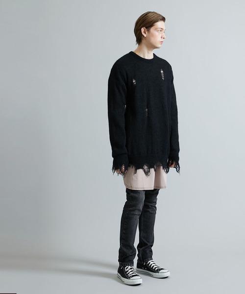 STUDIOUS SELECT(ステュディオスセレクト)の「【NUMBER(N)INE】EX.Damage mohair knit(ニット/セーター・メンズ・グレー/ブラック/バーガンディー/カーキ・1/2/3)」の14枚目の写真
