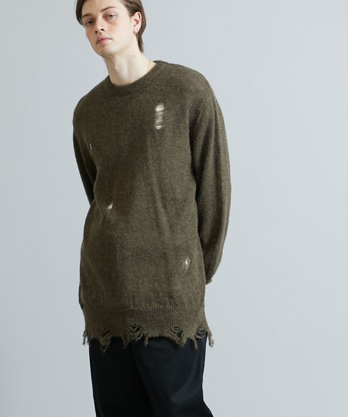 STUDIOUS SELECT(ステュディオスセレクト)の「【NUMBER(N)INE】EX.Damage mohair knit(ニット/セーター・メンズ・グレー/ブラック/バーガンディー/カーキ・1/2/3)」の17枚目の写真