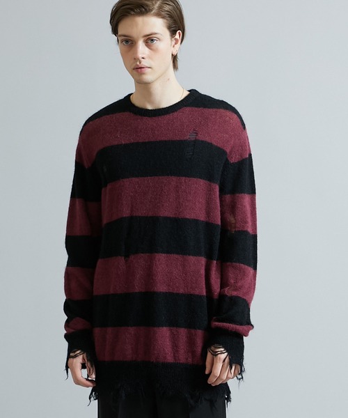 STUDIOUS SELECT(ステュディオスセレクト)の「【NUMBER(N)INE】EX.Damage mohair knit(ニット/セーター・メンズ・グレー/ブラック/バーガンディー/カーキ・1/2/3)」の19枚目の写真