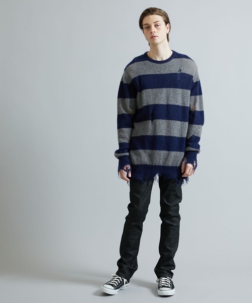 STUDIOUS SELECT(ステュディオスセレクト)の「【NUMBER(N)INE】EX.Damage mohair knit(ニット/セーター・メンズ・グレー/ブラック/バーガンディー/カーキ・1/2/3)」の16枚目の写真