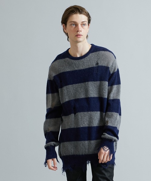 STUDIOUS SELECT(ステュディオスセレクト)の「【NUMBER(N)INE】EX.Damage mohair knit(ニット/セーター・メンズ・グレー/ブラック/バーガンディー/カーキ・1/2/3)」の15枚目の写真