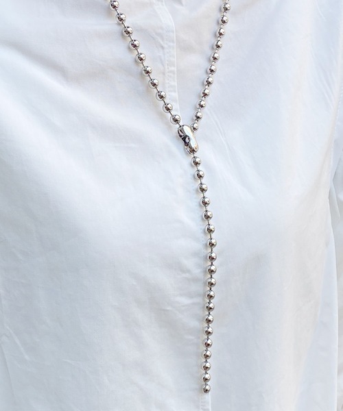 Marient（マリエント）の「Stainless Ball Chain Necklace(Long)（ネックレス・レディース・シルバー・FREE）」の2枚目の写真