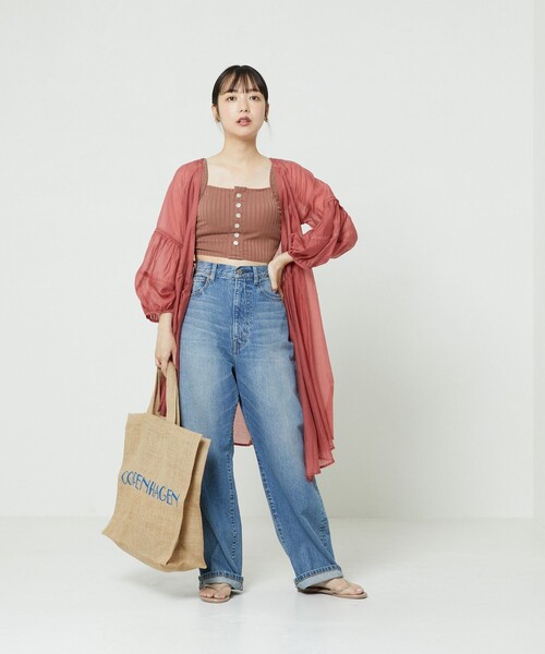 FREAK'S STORE(フリークスストア)の「シアーカシュクールミニワンピース(シャツワンピース・レディース・ブラック/サックスブルー/ピンク・フリ-)」の9枚目の写真