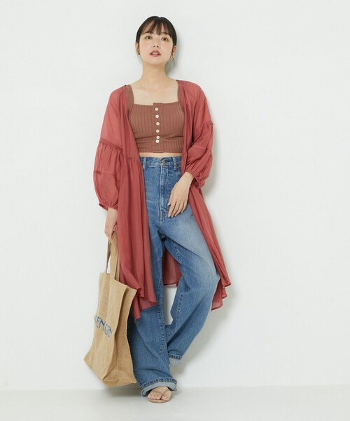 FREAK'S STORE(フリークスストア)の「シアーカシュクールミニワンピース(シャツワンピース・レディース・ブラック/サックスブルー/ピンク・フリ-)」の16枚目の写真