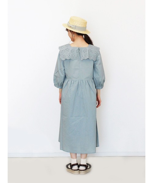 ehka sopo（エヘカソポ）の「総レーススクエアワンピース（ワンピース・レディース・ミント/ベージュ/ブラック・ﾌﾘ-）」の10枚目の写真