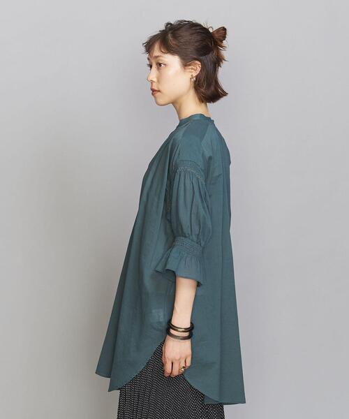 BEAUTY&YOUTH UNITED ARROWS（ビューティーアンドユースユナイテッドアローズ）の「BY アムンゼンスキッパー5分袖ブラウス -ウォッシャブル-（シャツ/ブラウス・レディース・ホワイト/ダークグレー/コバルトブルー・FREE）」の5枚目の写真