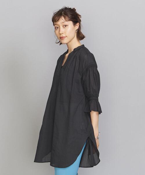 BEAUTY&YOUTH UNITED ARROWS（ビューティーアンドユースユナイテッドアローズ）の「BY アムンゼンスキッパー5分袖ブラウス -ウォッシャブル-（シャツ/ブラウス・レディース・ホワイト/ダークグレー/コバルトブルー・FREE）」の7枚目の写真