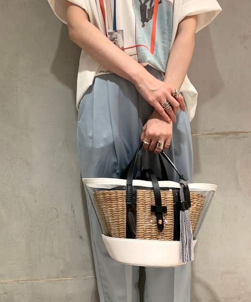 ikot(イコット)の「【ikot】NEW PVC バンカン(トートバッグ・レディース・ホワイト/ブラック・FREE)」の7枚目の写真